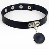Punk PU Leather Heart Spike Rivet Choker Necklace Gothic Women Jewelry
