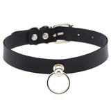 Punk PU Leather Heart Spike Rivet Choker Necklace Gothic Women Jewelry