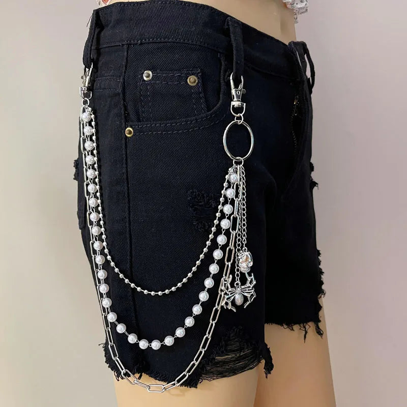 Punk Pants Chain Keychains for Men Women Jean Trouser Biker Chains