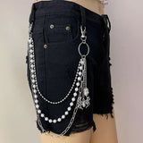 Punk Pants Chain Keychains for Men Women Jean Trouser Biker Chains