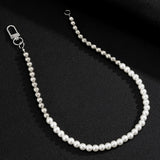 Punk Pearl Beaded Short Choker Necklace Men