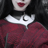 Punk Crescent Choker Necklace for Women Party Club Harajuku Jewelry