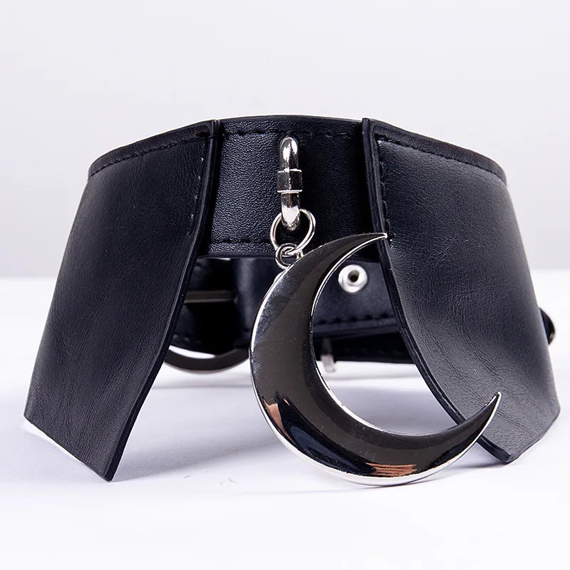 Punk Crescent Choker Necklace for Women Party Club Harajuku Jewelry
