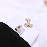 Punk Personality 3D Cuban Cigar Cufflinks Hip Hop Men's Cuff Links
