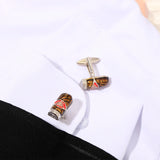 Punk Personality 3D Cuban Cigar Cufflinks Hip Hop Men's Cuff Links