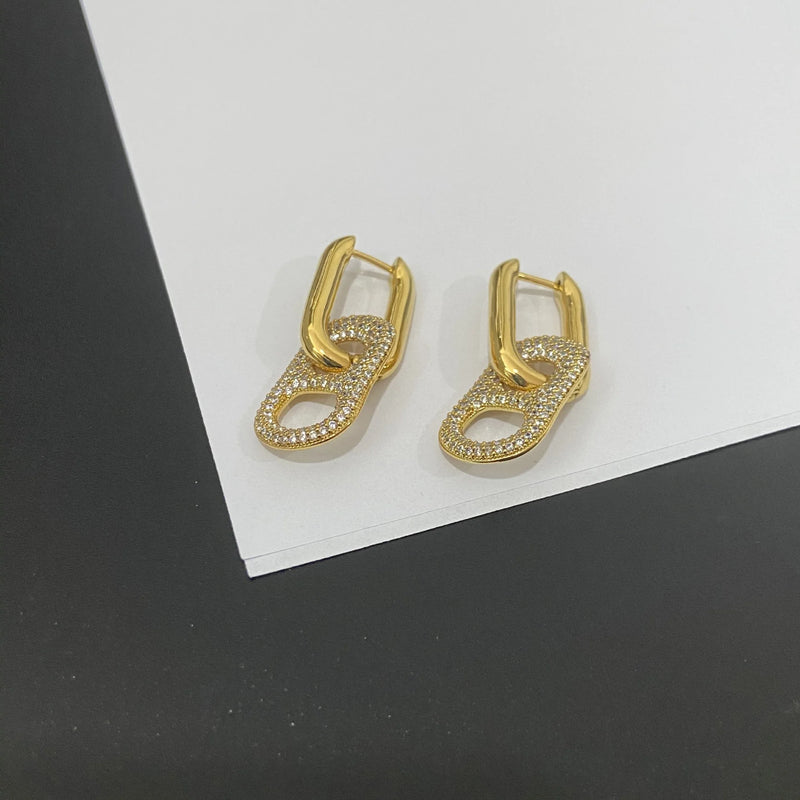 Zircon Pig Nose Safety Earrings - Bling Sparking Unique Jewelry Gift