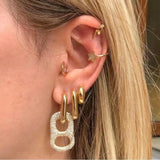 Zircon Pig Nose Safety Earrings - Bling Sparking Unique Jewelry Gift