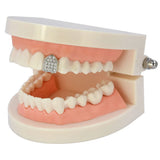 Punk Rapper CZ Teeth Grills Single Fangs Grillz