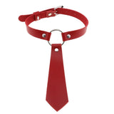 Spiked Red Choker Necklace for Men and Women