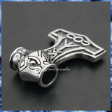 Punk Retro Stainless Steel Thor's Hammer Pendant Biker's Necklace