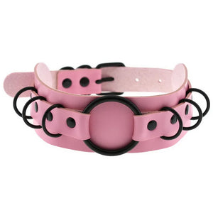 Punk Chain Leather Collar Choker Necklace