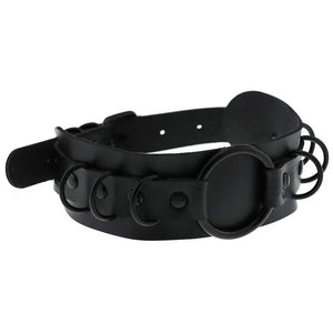 Punk Chain Leather Collar Choker Necklace