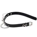 Punk Chain Rivet Spike Leather Collar Sexy Choker Necklace