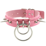 Punk Rivet Chain Leather Collar Choker for Women