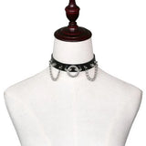 Punk Chain Rivet Spike Leather Collar Sexy Choker Necklace