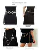 Punk Rock Belts Chain Metal Pants Waist Chain Key Chain Wallet Keychain