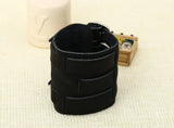 Punk Rock Leather Bracelet Cuff Charm Buckle Bangle Wristband