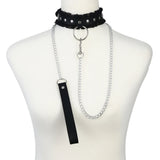 Punk Rock Choker Women Goth Collar Leather Chocker Anime Cosplay
