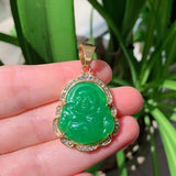 Punk Rock Crystal Pendant Maitreya Buddha Jewelry