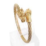 Punk Rock Stainless Steel Dragon Cuff Bracelet