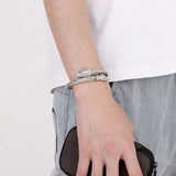 Punk Rock Stainless Steel Dragon Cuff Bracelet