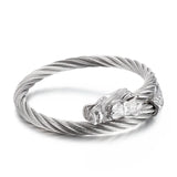 Punk Rock Stainless Steel Dragon Cuff Bracelet