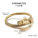 Punk Rock Stainless Steel Dragon Cuff Bracelet