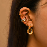Punk Rock Clip Earrings Chain Earcuffs Statement Jewelry