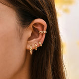 Punk Rock Clip Earrings Chain Earcuffs Statement Jewelry