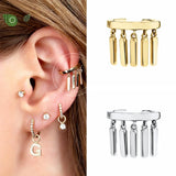 Punk Rock Clip Earrings Tassel Earcuffs Statement Jewelry