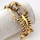 Punk Rock Gothic Stainless Steel Body Skull Bracelet For Men