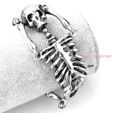 Punk Rock Gothic Stainless Steel Body Skull Bracelet For Men