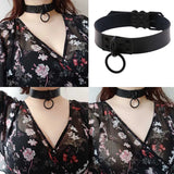 Punk Rock Gothic Choker Goth Collar Necklace Leash