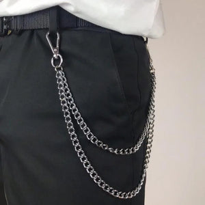 Punk Rock Metal Pants Waist Chain Men Key Chain Wallet Keychain