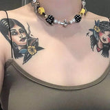 Punk Rock Skull Rope Choker Necklace