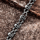 Skull Head Chain Bracelet Stainless Steel Male Jewelry Gift