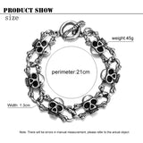Skull Head Chain Bracelet Stainless Steel Male Jewelry Gift
