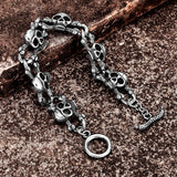 Skull Head Chain Bracelet Stainless Steel Male Jewelry Gift