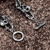 Skull Head Chain Bracelet Stainless Steel Male Jewelry Gift