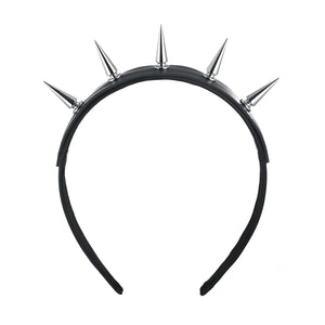 Punk Rock Spike HeadBand Goth Hairband Leather Headwear