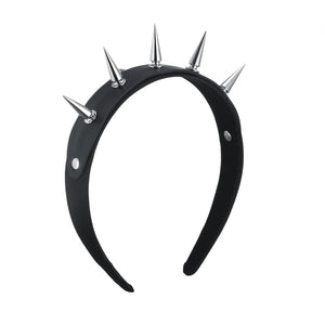 Punk Rock Spike HeadBand Goth Hairband Leather Headwear