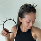 Punk Rock Spike HeadBand Goth Hairband Leather Headwear
