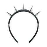 Punk Rock Spike HeadBand Goth Hairband Leather Headwear