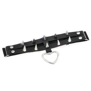 Spike Heart Leg Garter Belt Rivets Thigh Harness Women Girls Goth