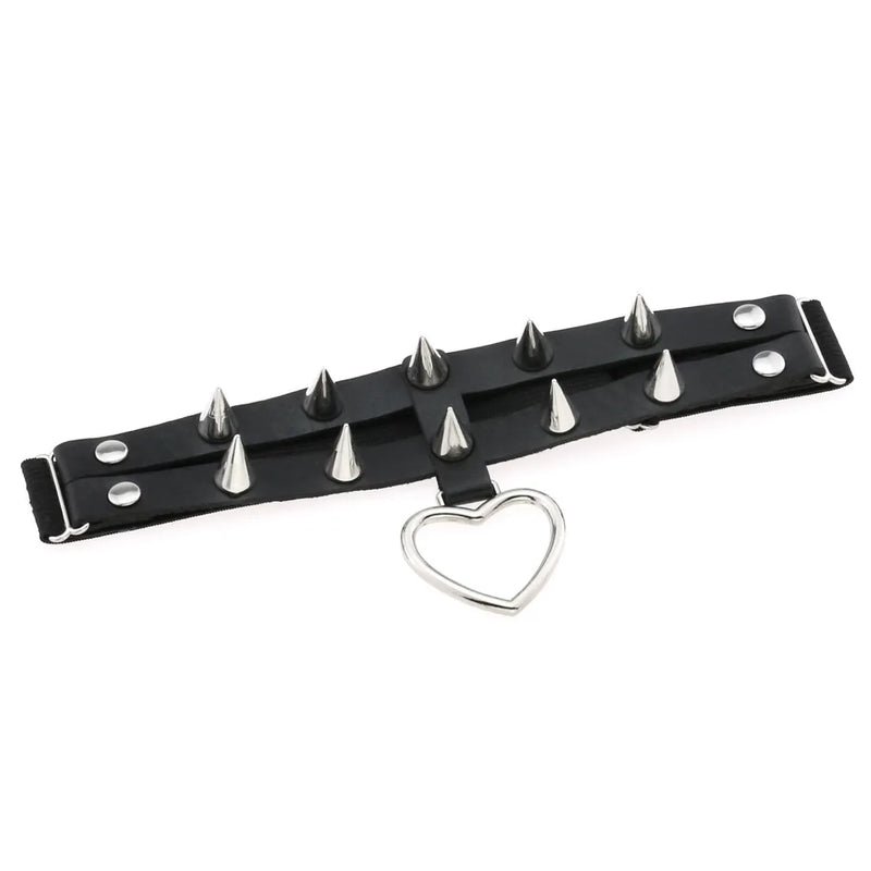 Spike Heart Leg Garter Belt Rivets Thigh Harness Women Girls Goth