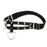 Spike Heart Leg Garter Belt Rivets Thigh Harness Women Girls Goth