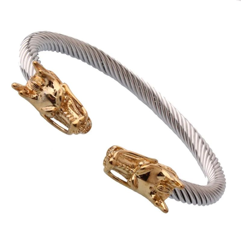 Dragon Bracelet Men Gothic Jewelry Open Bracelet Bangles