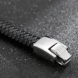 Punk Rock Stainless Steel Lion Head Bracelet Men 11MM