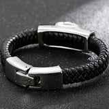 Punk Rock Stainless Steel Lion Head Bracelet Men 11MM