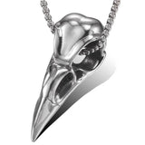 Men's Punk Rock Stainless Steel Skeleton Eagle Beak Pendant Necklace